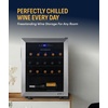 image:imageNewAir 19 Wine Fridge for 23 Bottles  Freestanding Wine Cooler Refrigerator with Glass Door  Quiet Compressor Cooling amp Digital Thermostat  Stainless SteelStainless Steel