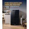 image:imageNewAir 20 Dual Zone Wine Fridge for 33 Bottles  Freestanding Wine Cooler Refrigerator with Glass Door  Mirrored Shadow Door amp Quiet Compressor Cooling  Black