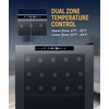 image:imageNewAir 20 Dual Zone Wine Fridge for 33 Bottles  Freestanding Wine Cooler Refrigerator with Glass Door  Mirrored Shadow Door amp Quiet Compressor Cooling  Black