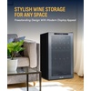 image:imageNewAir 20 Dual Zone Wine Fridge for 33 Bottles  Freestanding Wine Cooler Refrigerator with Glass Door  Mirrored Shadow Door amp Quiet Compressor Cooling  Black