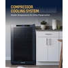 image:imageNewAir 20 Dual Zone Wine Fridge for 33 Bottles  Freestanding Wine Cooler Refrigerator with Glass Door  Mirrored Shadow Door amp Quiet Compressor Cooling  Black