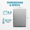 image:imageNewAir 24 Commercial Builtin or Under Counter Refrigerator  53 Cu Ft Weatherproof Outdoor Fridge for Patio Indoor amp Commercial Use  Stainless Steel