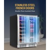 image:imageNewAir 24 Dual Zone Beverage Refrigerator amp Wine Cooler for 18 Bottles amp 60 Cans  Freestanding or BuiltIn Under Counter Mini Fridge for Beer Wine and Soda  Stainless Steel20 Bottle  78 Can