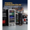 image:imageNewAir 24 Dual Zone Beverage Refrigerator amp Wine Cooler for 18 Bottles amp 60 Cans  Freestanding or BuiltIn Under Counter Mini Fridge for Beer Wine and Soda  Stainless Steel9 Bottle  48 Can