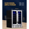 image:imageNewAir 24 Dual Zone Beverage Refrigerator amp Wine Cooler for 18 Bottles amp 60 Cans  Freestanding or BuiltIn Under Counter Mini Fridge for Beer Wine and Soda  Stainless Steel18 Bottle  60 Can