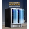image:imageNewAir 24 Dual Zone Beverage Refrigerator amp Wine Cooler for 18 Bottles amp 60 Cans  Freestanding or BuiltIn Under Counter Mini Fridge for Beer Wine and Soda  Stainless Steel18 Bottle  60 Can