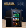 image:imageNewAir 24 Dual Zone Beverage Refrigerator amp Wine Cooler for 18 Bottles amp 60 Cans  Freestanding or BuiltIn Under Counter Mini Fridge for Beer Wine and Soda  Stainless Steel90 Can