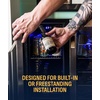 image:imageNewAir 24 Dual Zone Beverage Refrigerator amp Wine Cooler for 18 Bottles amp 60 Cans  Freestanding or BuiltIn Under Counter Mini Fridge for Beer Wine and Soda  Stainless Steel18 Bottle  60 Can