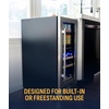image:imageNewAir 24 Dual Zone Beverage Refrigerator amp Wine Cooler for 18 Bottles amp 60 Cans  Freestanding or BuiltIn Under Counter Mini Fridge for Beer Wine and Soda  Stainless Steel9 Bottle  48 Can