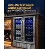 image:imageNewAir 24 Dual Zone Beverage Refrigerator amp Wine Cooler for 18 Bottles amp 60 Cans  Freestanding or BuiltIn Under Counter Mini Fridge for Beer Wine and Soda  Stainless Steel18 Bottle  60 Can