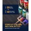 image:imageNewAir 24 Dual Zone Beverage Refrigerator amp Wine Cooler for 18 Bottles amp 60 Cans  Freestanding or BuiltIn Under Counter Mini Fridge for Beer Wine and Soda  Stainless Steel9 Bottle  48 Can
