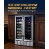 image:imageNewAir 24 Dual Zone Beverage Refrigerator amp Wine Cooler for 18 Bottles amp 60 Cans  Freestanding or BuiltIn Under Counter Mini Fridge for Beer Wine and Soda  Stainless Steel18 Bottle  60 Can