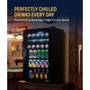 image:imageNewAir 24 Dual Zone Beverage Refrigerator amp Wine Cooler for 18 Bottles amp 60 Cans  Freestanding or BuiltIn Under Counter Mini Fridge for Beer Wine and Soda  Stainless Steel126 Can