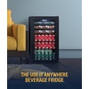 image:imageNewAir 24 Dual Zone Beverage Refrigerator amp Wine Cooler for 18 Bottles amp 60 Cans  Freestanding or BuiltIn Under Counter Mini Fridge for Beer Wine and Soda  Stainless Steel126 Can