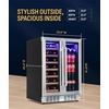 image:imageNewAir 24 Dual Zone Beverage Refrigerator amp Wine Cooler for 18 Bottles amp 60 Cans  Freestanding or BuiltIn Under Counter Mini Fridge for Beer Wine and Soda  Stainless Steel20 Bottle  78 Can