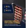 image:imageNewAir 24 Dual Zone Beverage Refrigerator amp Wine Cooler for 18 Bottles amp 60 Cans  Freestanding or BuiltIn Under Counter Mini Fridge for Beer Wine and Soda  Stainless Steel20 Bottle  78 Can