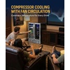 image:imageNewAir 24 Dual Zone Beverage Refrigerator amp Wine Cooler for 18 Bottles amp 60 Cans  Freestanding or BuiltIn Under Counter Mini Fridge for Beer Wine and Soda  Stainless Steel18 Bottle  60 Can