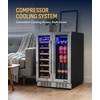 image:imageNewAir 24 Dual Zone Beverage Refrigerator amp Wine Cooler for 18 Bottles amp 60 Cans  Freestanding or BuiltIn Under Counter Mini Fridge for Beer Wine and Soda  Stainless Steel20 Bottle  78 Can