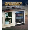 image:imageNewAir 24 Dual Zone Beverage Refrigerator amp Wine Cooler for 20 Bottles amp 70 Cans  Freestanding or BuiltIn Under Counter Mini Fridge for Beer Wine and Soda  Stainless Steel49 Bottles or 179 Cans