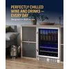 image:imageNewAir 24 Dual Zone Beverage Refrigerator amp Wine Cooler for 20 Bottles amp 70 Cans  Freestanding or BuiltIn Under Counter Mini Fridge for Beer Wine and Soda  Stainless Steel20 Bottles  70 Cans