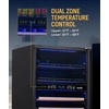 image:imageNewAir 24 Dual Zone Beverage Refrigerator amp Wine Cooler for 20 Bottles amp 70 Cans  Freestanding or BuiltIn Under Counter Mini Fridge for Beer Wine and Soda  Stainless Steel20 Bottles  70 Cans