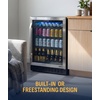 image:imageNewAir 24 Dual Zone Beverage Refrigerator amp Wine Cooler for 20 Bottles amp 70 Cans  Freestanding or BuiltIn Under Counter Mini Fridge for Beer Wine and Soda  Stainless Steel49 Bottles or 179 Cans