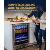 image:imageNewAir 24 Dual Zone Beverage Refrigerator amp Wine Cooler for 20 Bottles amp 70 Cans  Freestanding or BuiltIn Under Counter Mini Fridge for Beer Wine and Soda  Stainless Steel20 Bottles  70 Cans