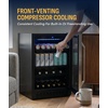 image:imageNewAir 24 Dual Zone Beverage Refrigerator amp Wine Cooler for 20 Bottles amp 70 Cans  Freestanding or BuiltIn Under Counter Mini Fridge for Beer Wine and Soda  Stainless Steel49 Bottles or 179 Cans
