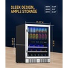 image:imageNewAir 24 Dual Zone Beverage Refrigerator amp Wine Cooler for 20 Bottles amp 70 Cans  Freestanding or BuiltIn Under Counter Mini Fridge for Beer Wine and Soda  Stainless Steel20 Bottles  70 Cans