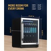 image:imageNewAir 24 Dual Zone Beverage Refrigerator amp Wine Cooler for 20 Bottles amp 70 Cans  Freestanding or BuiltIn Under Counter Mini Fridge for Beer Wine and Soda  Stainless Steel49 Bottles or 179 Cans