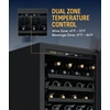 image:imageNewAir 24 Dual Zone Beverage Refrigerator amp Wine Cooler for 20 Bottles amp 70 Cans  Freestanding or BuiltIn Under Counter Mini Fridge for Beer Wine and Soda  Stainless Steel108 Bottles  175 Cans