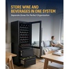 image:imageNewAir 24 Dual Zone Beverage Refrigerator amp Wine Cooler for 20 Bottles amp 70 Cans  Freestanding or BuiltIn Under Counter Mini Fridge for Beer Wine and Soda  Stainless Steel108 Bottles  175 Cans
