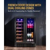 image:imageNewAir 24 Dual Zone Beverage Refrigerator amp Wine Cooler for 20 Bottles amp 78 Cans  Freestanding or BuiltIn Under Counter Mini Fridge for Beer Wine and Soda  Black Stainless Steel