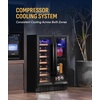 image:imageNewAir 24 Dual Zone Beverage Refrigerator amp Wine Cooler for 20 Bottles amp 78 Cans  Freestanding or BuiltIn Under Counter Mini Fridge for Beer Wine and Soda  Black Stainless Steel