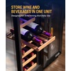 image:imageNewAir 24 Dual Zone Beverage Refrigerator amp Wine Cooler for 20 Bottles amp 78 Cans  Freestanding or BuiltIn Under Counter Mini Fridge for Beer Wine and Soda  Black Stainless Steel