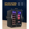 image:imageNewAir 24 Dual Zone Beverage Refrigerator amp Wine Cooler for 20 Bottles amp 78 Cans  Freestanding or BuiltIn Under Counter Mini Fridge for Beer Wine and Soda  Black Stainless Steel