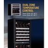 image:imageNewAir 24 Dual Zone Wine Fridge for 98 Bottles  BuiltIn or Freestanding Wine Cooler Refrigerator with Glass Door  UltraQuiet Inverter Compressor amp Adjustable Racks  Stainless SteelESTATE Stainless Steel