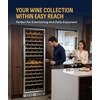 image:imageNewAir 24 Dual Zone Wine Fridge for 98 Bottles  BuiltIn or Freestanding Wine Cooler Refrigerator with Glass Door  UltraQuiet Inverter Compressor amp Adjustable Racks  Stainless SteelStainless Steel