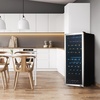 image:imageNewAir 24 Dual Zone Wine Fridge for 98 Bottles  BuiltIn or Freestanding Wine Cooler Refrigerator with Glass Door  UltraQuiet Inverter Compressor amp Adjustable Racks  Stainless SteelStainless Steel