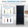 image:imageNewAir 24 Dual Zone Wine Fridge for 98 Bottles  BuiltIn or Freestanding Wine Cooler Refrigerator with Glass Door  UltraQuiet Inverter Compressor amp Adjustable Racks  Stainless SteelStainless Steel