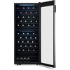 image:imageNewAir 24 Dual Zone Wine Fridge for 98 Bottles  BuiltIn or Freestanding Wine Cooler Refrigerator with Glass Door  UltraQuiet Inverter Compressor amp Adjustable Racks  Stainless SteelStainless Steel