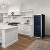 image:imageNewAir 24 Dual Zone Wine Fridge for 98 Bottles  BuiltIn or Freestanding Wine Cooler Refrigerator with Glass Door  UltraQuiet Inverter Compressor amp Adjustable Racks  Stainless SteelStainless Steel
