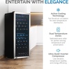image:imageNewAir 24 Dual Zone Wine Fridge for 98 Bottles  BuiltIn or Freestanding Wine Cooler Refrigerator with Glass Door  UltraQuiet Inverter Compressor amp Adjustable Racks  Stainless SteelStainless Steel