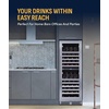image:imageNewAir 24 Dual Zone Wine Fridge for 98 Bottles  BuiltIn or Freestanding Wine Cooler Refrigerator with Glass Door  UltraQuiet Inverter Compressor amp Adjustable Racks  Stainless SteelESTATE Stainless Steel