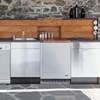 image:imageNewAir 24 Outdoor Beverage Fridge  Freestanding or BuiltIn Under counter Refrigerator for Outside Patio  Weatherproof Outdoor Fridge for 160 Cans with AutoClosing Door  Stainless Steel