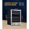 image:imageNewAir 24 Wine Fridge for 52 Bottles  BuiltIn or Freestanding Wine Cooler Refrigerator with Glass Door  Precision Cooling SlideOut Shelves amp Quiet Compressor System  Stainless SteelStainless Steel