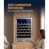 image:imageNewAir 24 Wine Fridge for 52 Bottles  BuiltIn or Freestanding Wine Cooler Refrigerator with Glass Door  Precision Cooling SlideOut Shelves amp Quiet Compressor System  Stainless SteelStainless Steel