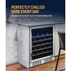 image:imageNewAir 24 Wine Fridge for 52 Bottles  BuiltIn or Freestanding Wine Cooler Refrigerator with Glass Door  Precision Cooling SlideOut Shelves amp Quiet Compressor System  Stainless SteelStainless Steel