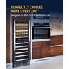 image:imageNewAir 24 Wine Fridge for 52 Bottles  BuiltIn or Freestanding Wine Cooler Refrigerator with Glass Door  Precision Cooling SlideOut Shelves amp Quiet Compressor System  Stainless SteelStainless Steel