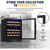 image:imageNewAir 24 Wine Fridge for 52 Bottles  BuiltIn or Freestanding Wine Cooler Refrigerator with Glass Door  Precision Cooling SlideOut Shelves amp Quiet Compressor System  Stainless SteelBlack Stainless Steel